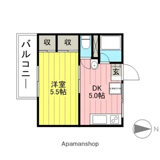 グリーンハイム【203号室】の間取り