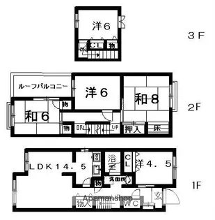 埼玉県さいたま市緑区大字中尾【テラスハウス】の間取り
