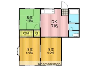 弓削田コーポ【205号室】の間取り