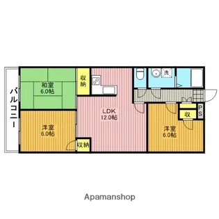スカイタウン浦和弐番館【206号室】の間取り