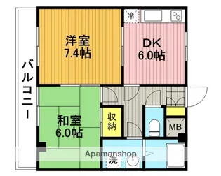 メゾン南浦和【402号室】の間取り
