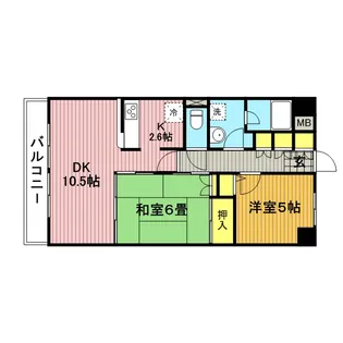 プリムベール南浦和【1階】の間取り