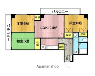 スカイパレス【2階】の間取り