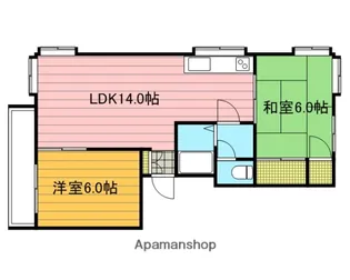 ツインハイツ元町【201号室】の間取り