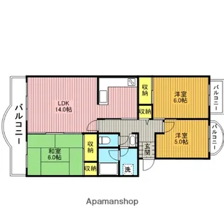 鷲崎ルミエールコート【3階】の間取り