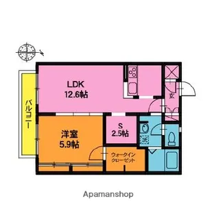 サパーソレアⅠ【202号室】の間取り