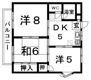 グリーン宿中【101号室号室】の間取り