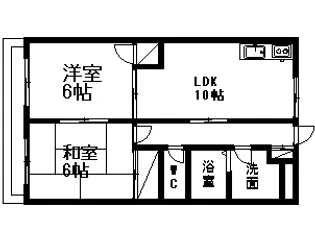 ヴァンベール向1【3階】の間取り