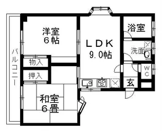 ヴィラパーシモン【301号室号室】の間取り