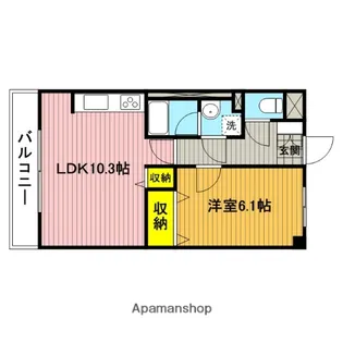 エレガン・レーヴ【203号室】の間取り