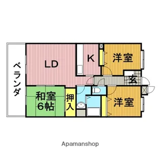 エマーレ南浦和(ヒルズ神明の木)【3階】の間取り