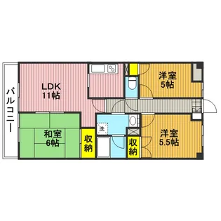 緑の森ハウス【5階】の間取り