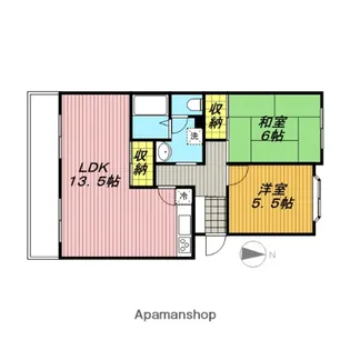 第五黒須マンション【210号室】の間取り