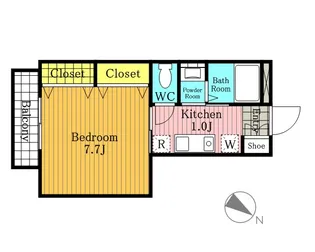 ラ・ヴィーニュⅡ【202号室号室】の間取り