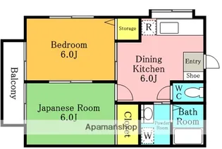 サンシャインⅡ【205号室】の間取り