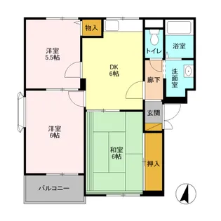ヴァンベール山口 B【3階】の間取り