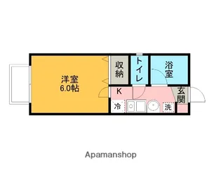 オレンジコート【206号室】の間取り