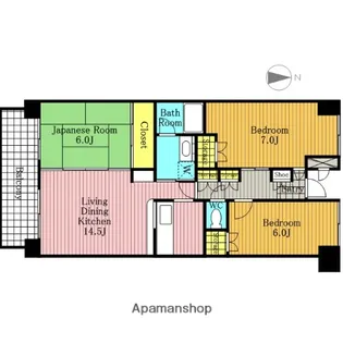アーバン・ヴィラ【4階】の間取り