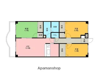 シャトー櫛引【402号室】の間取り