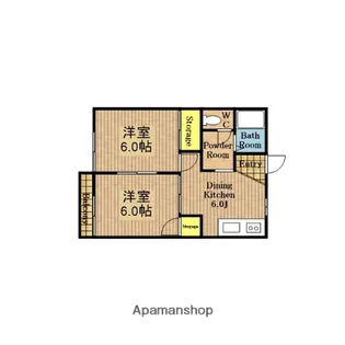 コーポ向日葵Ⅱ【101号室】の間取り