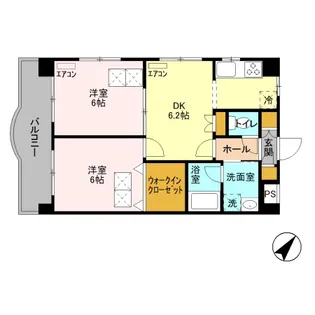 サンウィングS Ⅱ【3階】の間取り