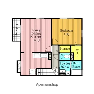 デ・クインシーコート【201号室】の間取り