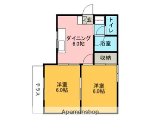 デュエット加里丘【201号室】の間取り