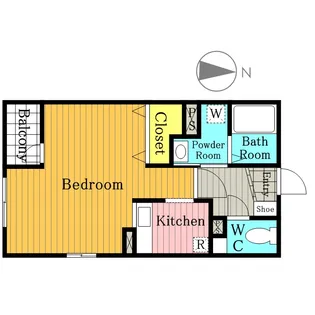 ヴィラ・アラモード【201号室】の間取り