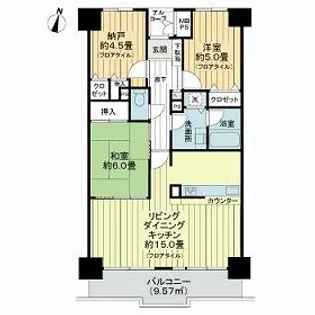 ライオンズプラザ大宮【10階】の間取り