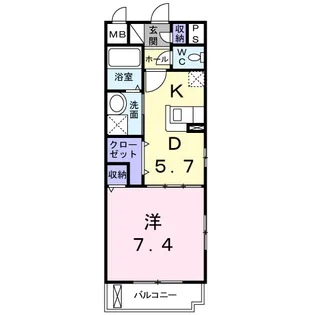 エルセレッソ【1階】の間取り