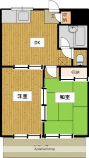 サンライズパーク上小町【202号室】の間取り