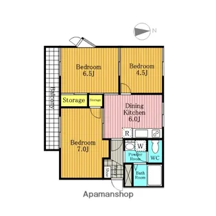 ジュネスベルB棟【202号室】の間取り