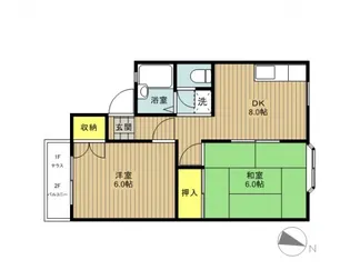 アーバンハウス21【201号室号室】の間取り