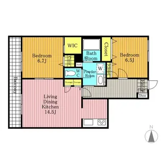 パークアベニュー【304号室号室】の間取り
