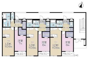 CASA CAMINO NORTE【1階】の間取り