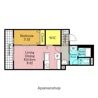 シエスタ【303号室】の間取り