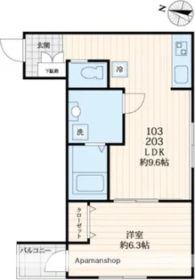キャトラ【2階】の間取り