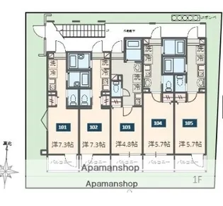 埼玉県さいたま市大宮区宮町5丁目【アパート】の間取り