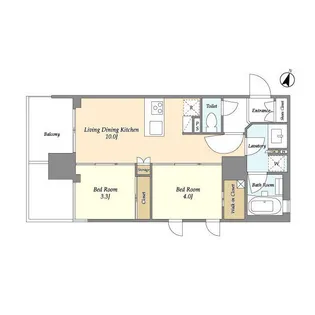 ドゥーエ大宮Ⅱ【6階】の間取り