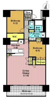 大宮スカイ&スクエア ザ・タワー【1007号室】の間取り