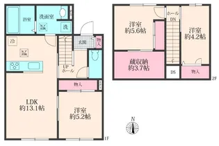 KAMULA 南【2階】の間取り