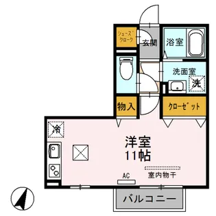 MY CORONET B【1階】の間取り