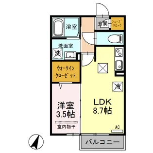 MY CORONET A【1階】の間取り