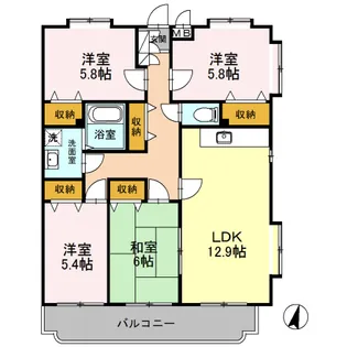 パストラルピア【1階】の間取り