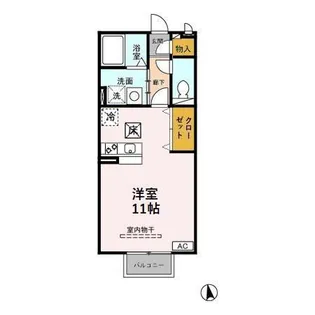 ガーデンクレール【1階】の間取り