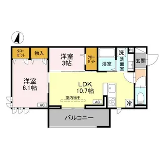 BLEU LAPIN【2階】の間取り