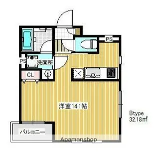 ヴィラージュ【1階】の間取り