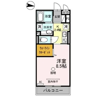 キャッスル西大宮【2階】の間取り
