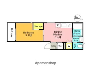 ハピネスアイル大成【2階】の間取り