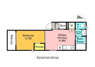 ハピネスアイル大成【3階】の間取り